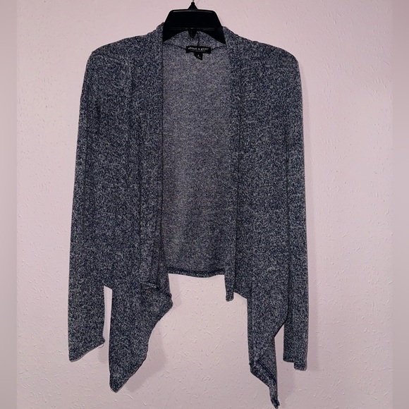 About a Girl Los Angeles Navy Blue and White Open Cardigan - Picture 1 of 5